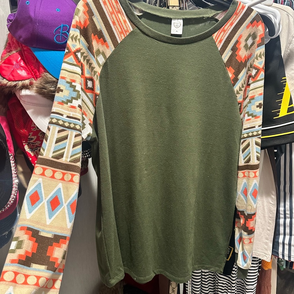 Tribal Print Long Sleeve Shirt